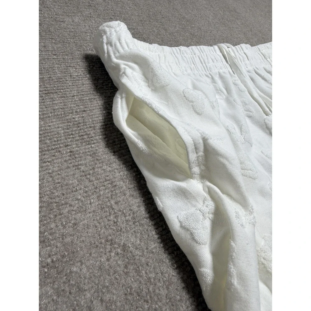 Disney Minnie Mouse Skirt Womens Medium White Bow Embossed Lounge Pajama Shorts - Picture 8 of 10